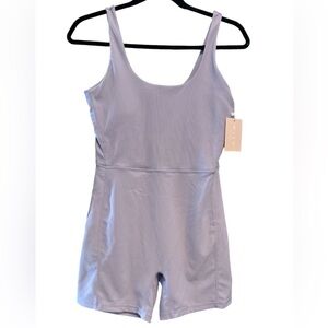 NEW WILO Short Lilac Rib Romper black sz Med